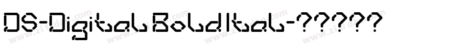 DS-Digital Bold Ital字体转换